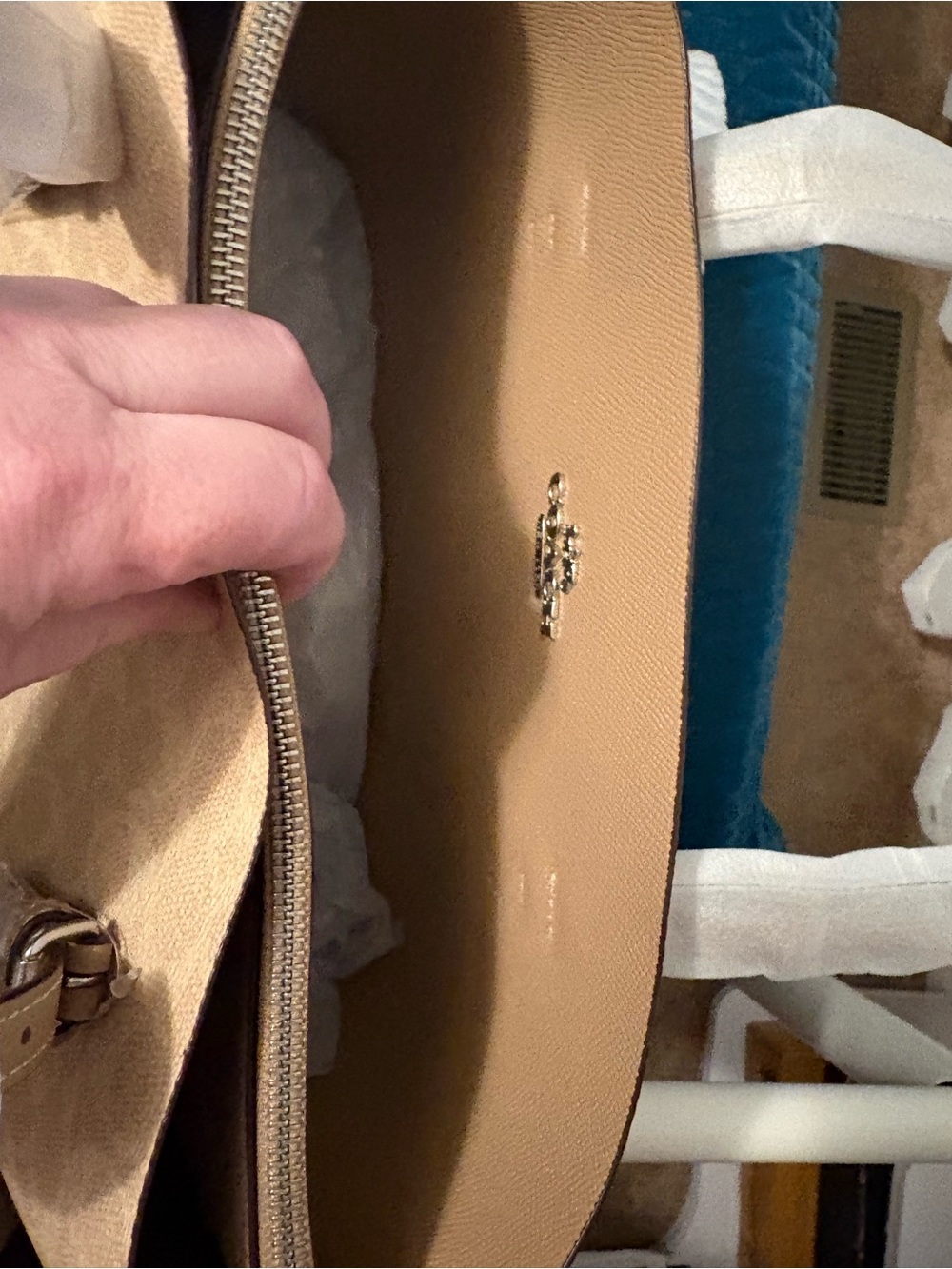 Coach Beige Signature Mollie Jacquard Tote - Picture 8 of 8